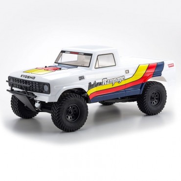 AUTOMODELO ELÉTRICO OUTLAW RAMPAGE TRUCK 1/10 RC EP RS 2WD BRANCA RÁDIO KT231P KYOSHO  KYO34361T1B  KYO 34361T1B